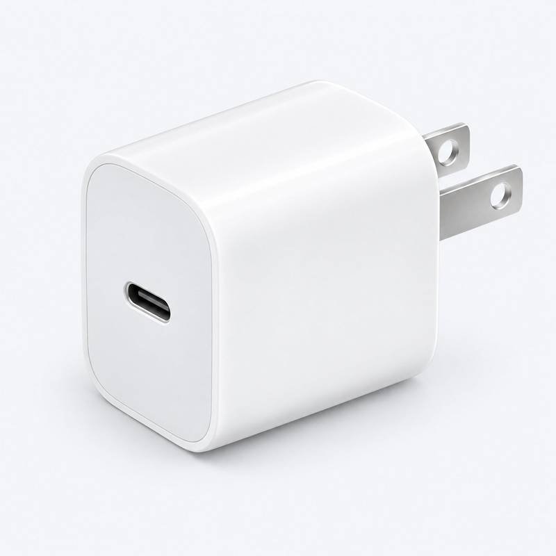 Illustration of a wall charger with a USB-C port