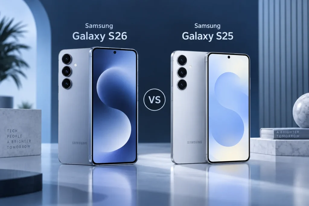 Original editorial illustration: Galaxy S26 vs Galaxy S25