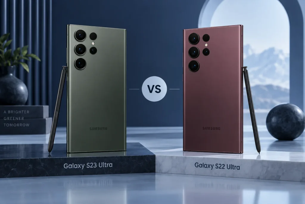 Original editorial illustration: Galaxy S23 Ultra vs Galaxy S22 Ultra