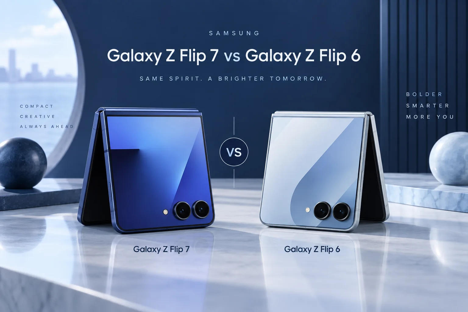 Original illustration: Samsung Galaxy Z Flip 7 vs Samsung Galaxy Z Flip 6