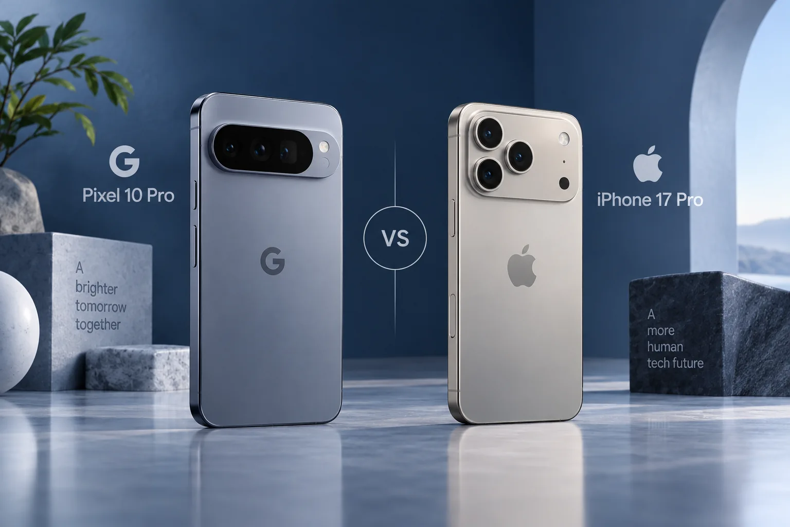Original illustration: Google Pixel 10 Pro vs iPhone 17 Pro