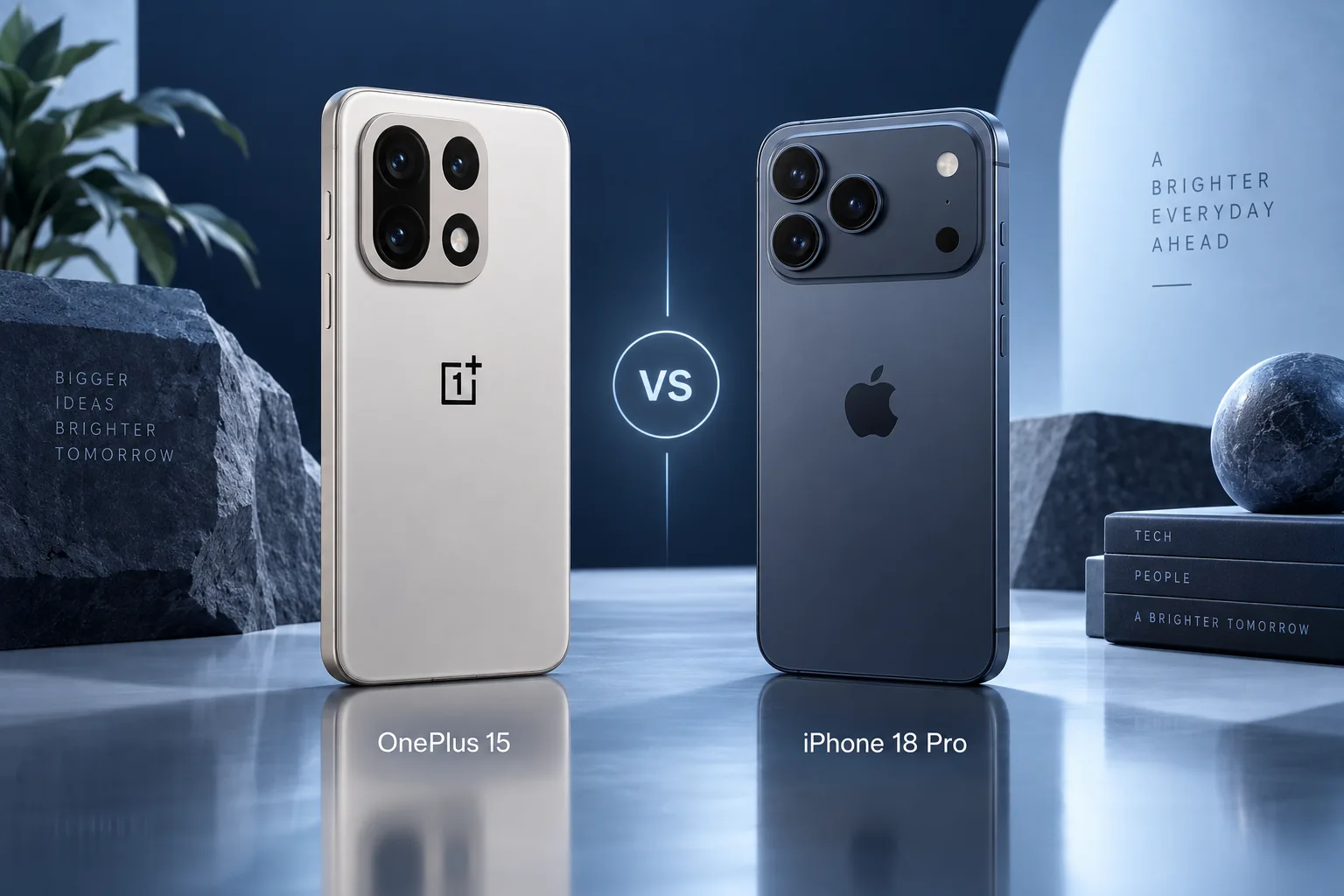 Original illustration: OnePlus 15 vs iPhone 18 Pro
