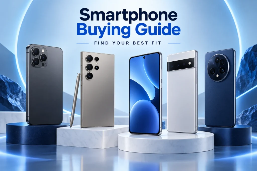 Original editorial illustration: Smartphone buying guide: choose by your needs