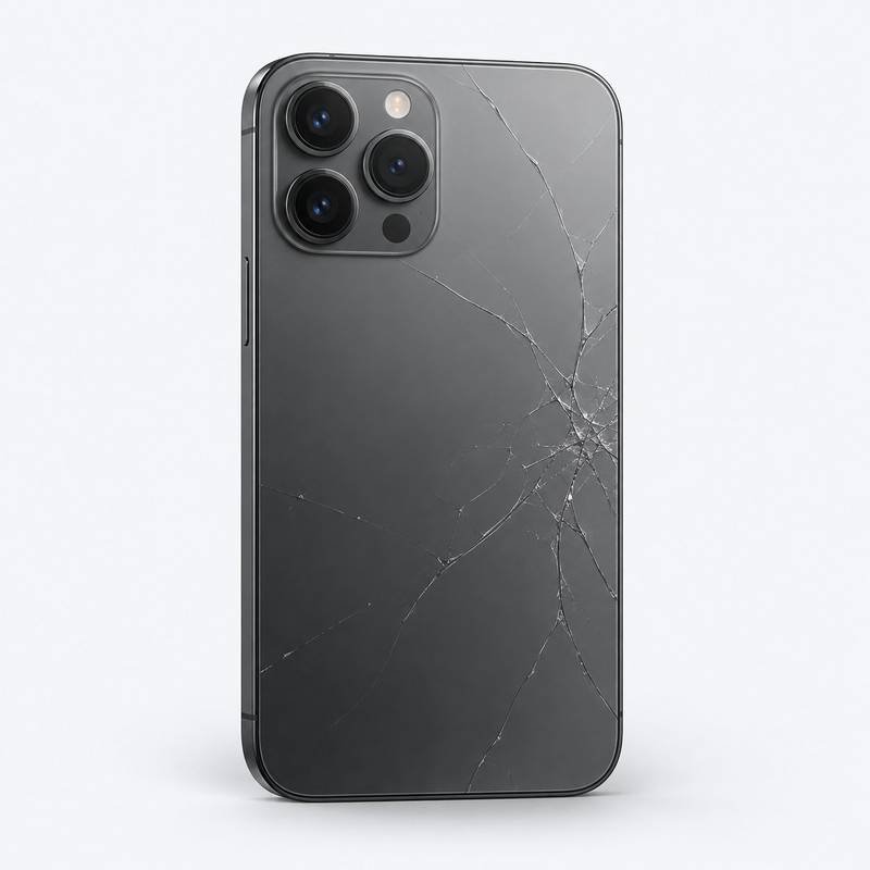 Illustration of a phone back glass repair